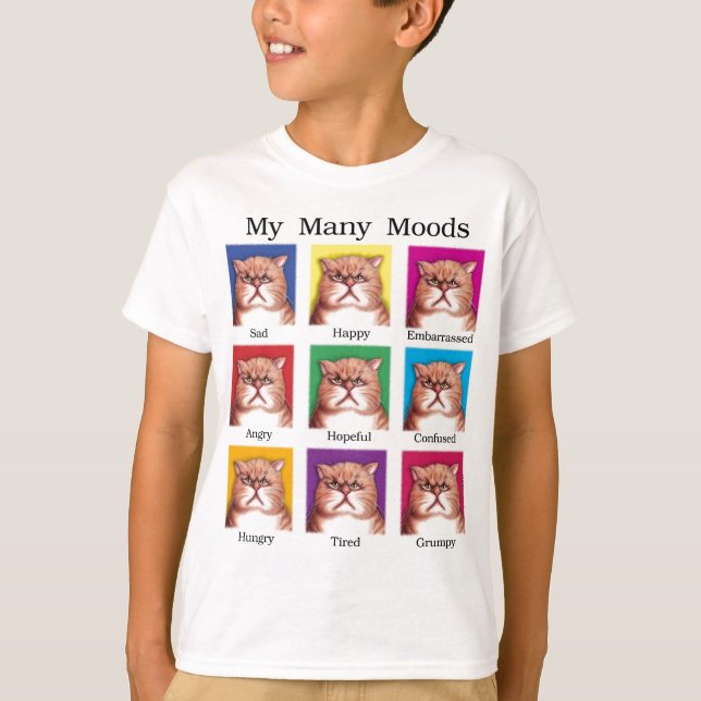 T-shirts Meus muitos humores (Frente)