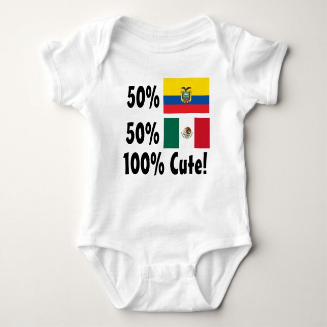 T-shirts Mexicano 100% de 50% Equadorian 50% bonito (Frente)