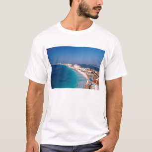 T-shirts México, Cancun, vista aérea dos hotéis