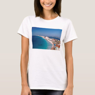 T-shirts México, Cancun, vista aérea dos hotéis