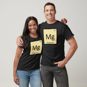T-shirts Mg - Química da Margarina Símbolo da Tabela Periód