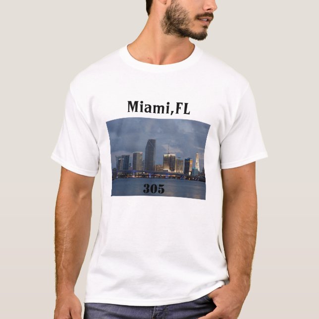 T-shirts miami-305, Miami, FL, 305 (Frente)