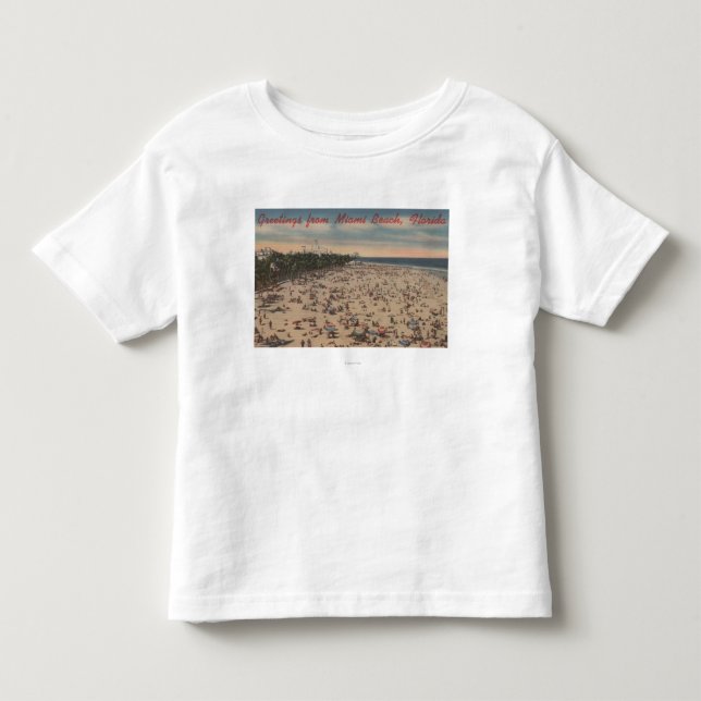 T-shirts Miami Beach, FloridaGreetings FromMiami, FL (Frente)