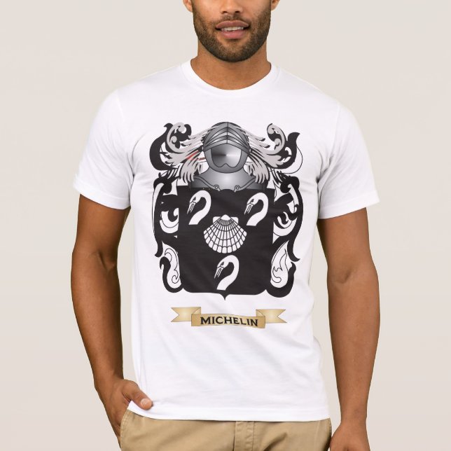 T-shirts Michelin Casaco de Armas (Crest Familiar) (Frente)