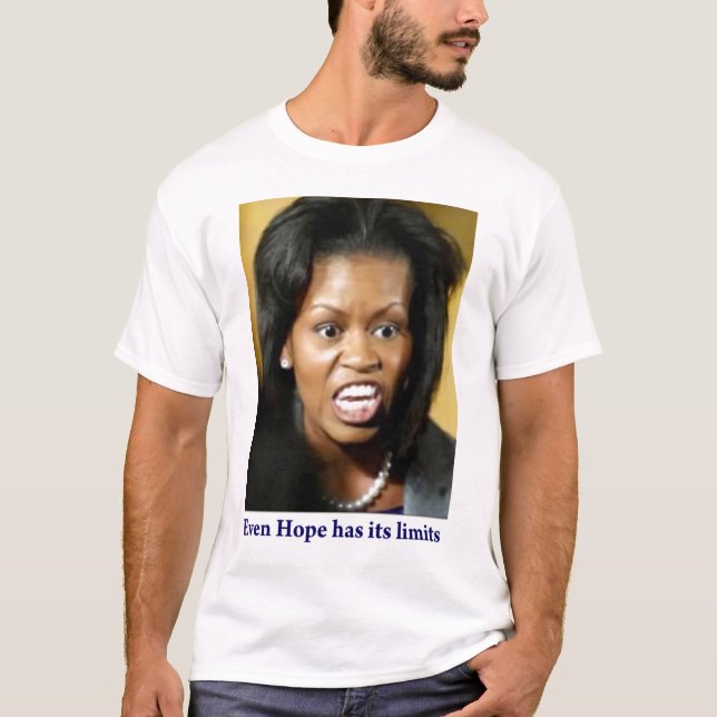 T-shirts Michelle Obama fala para fora (Frente)
