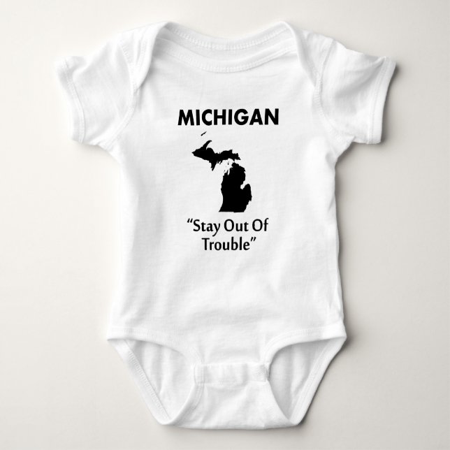 T-shirts Michigan - Fique Fora de Problemas (Frente)