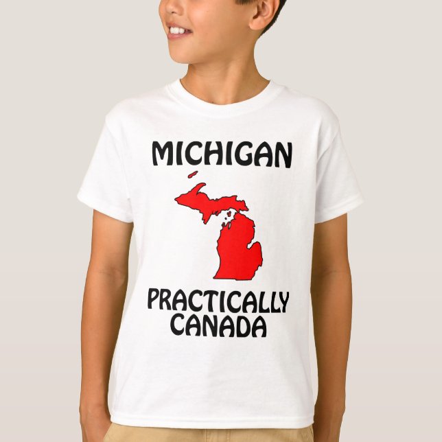 T-shirts Michigan - Praticamente Canadá (Frente)