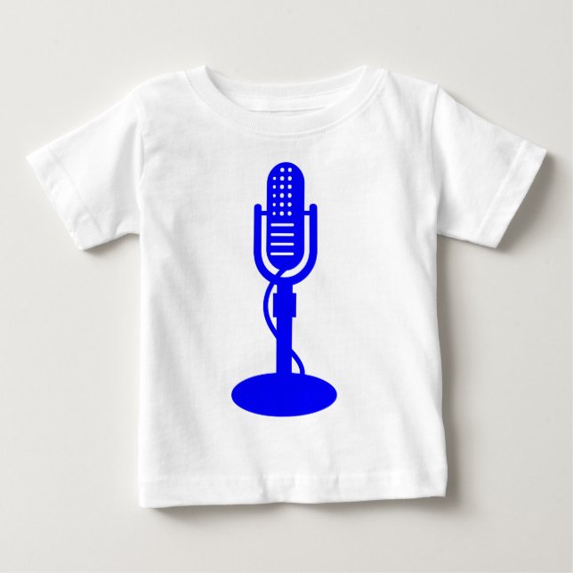 T-shirts Microfone - Azul (Frente)