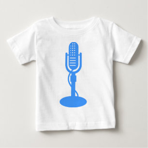T-shirts Microfone - Azul bebê