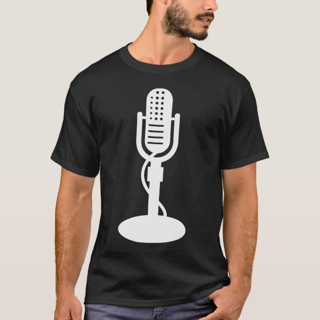T-shirts Microfone - Branco (Frente)