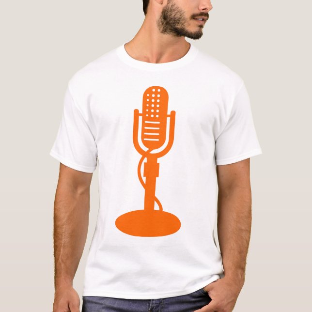 T-shirts Microfone - Laranja (Frente)