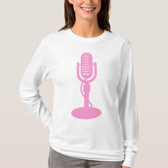 T-shirts Microfone - Rosa (Frente)
