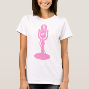 T-shirts Microfone - rosa
