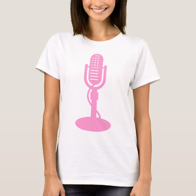 T-shirts Microfone - Rosa (Frente)