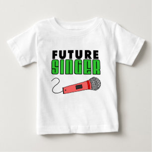 T-shirts Microfone Rosa Futuro para Cantores