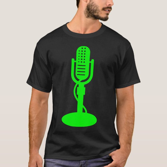 T-shirts Microfone - Verde (Frente)