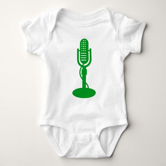 T-shirts Microfone - Verde Grama (Frente)