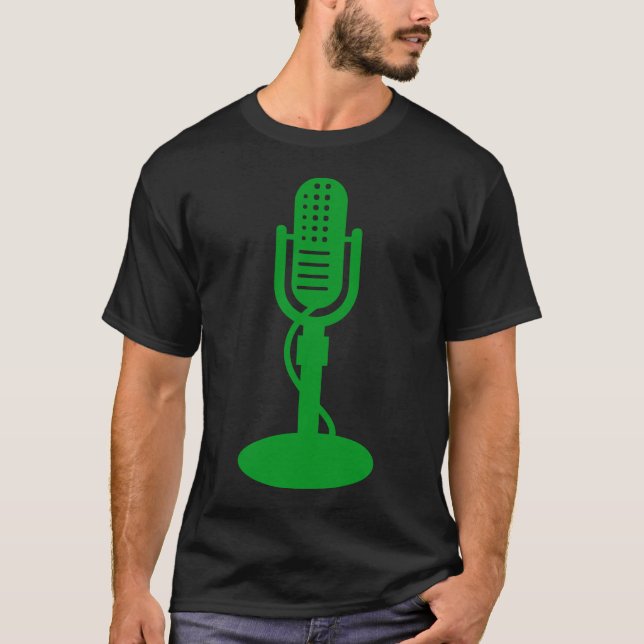T-shirts Microfone - Verde Grass (Frente)