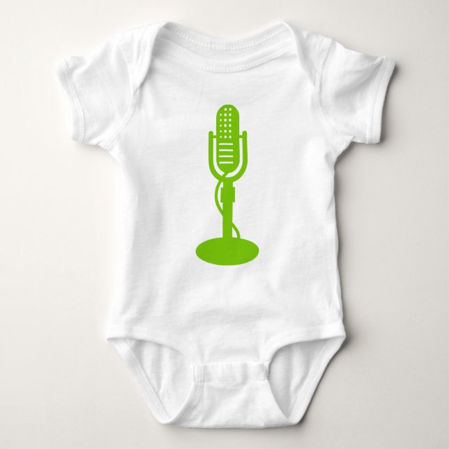 T-shirts Microfone - Verde marciano (Frente)