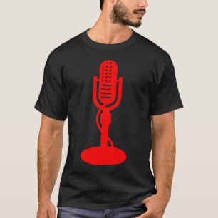 T-shirts Microfone - Vermelho