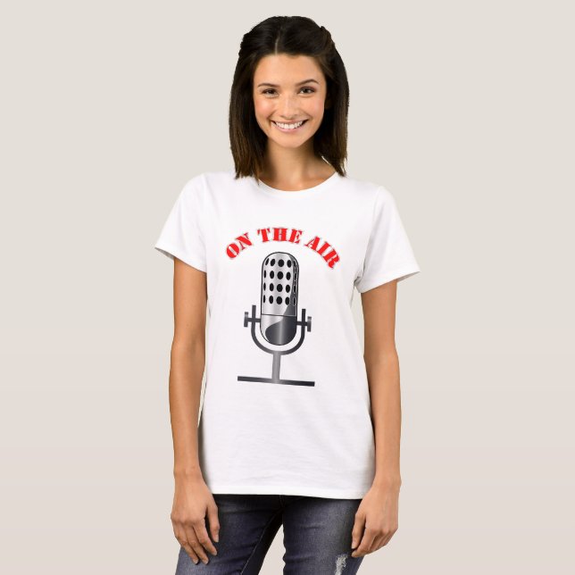 T-shirts Microfone Vintage (Frente Completa)