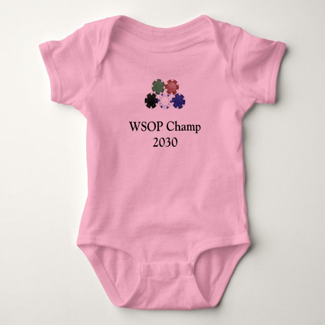 T-shirts microplaquetas, campeão 2030 de WSOP (Frente)