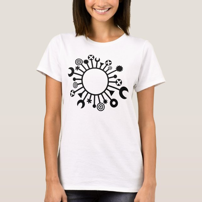 T-shirts microrganismo - Preto (Frente)