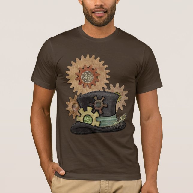T-shirts Mídia mista Steam Sass Steampunk (Frente)