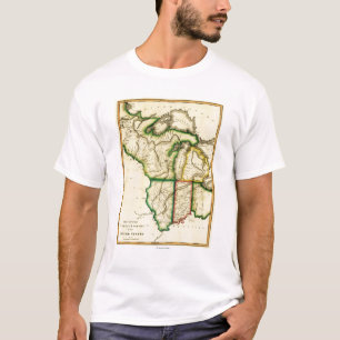 T-shirts Midwest no mapa unido de StatesPanoramic