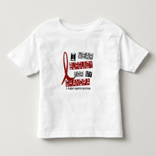 T-shirts MIELOMA MÚLTIPLO eu visto Borgonha para meu vovô