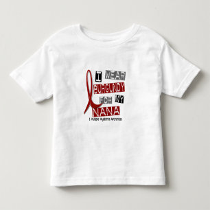 T-shirts MIELOMA MÚLTIPLO eu visto Borgonha para minha Nan