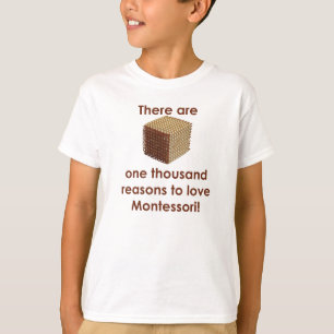T-shirts Mil razões amar o T dos miúdos de Montessori