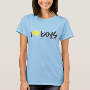 T-shirts Mim amarelo dos meninos do coração
