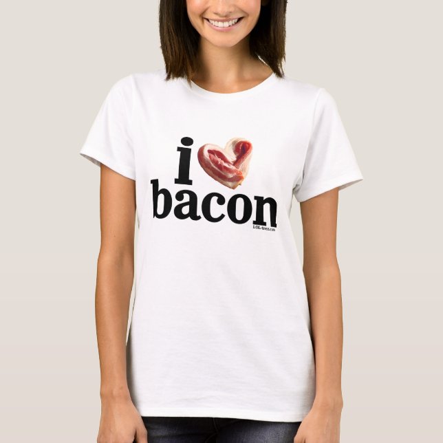 T-shirts Mim bacon do coração (Frente)