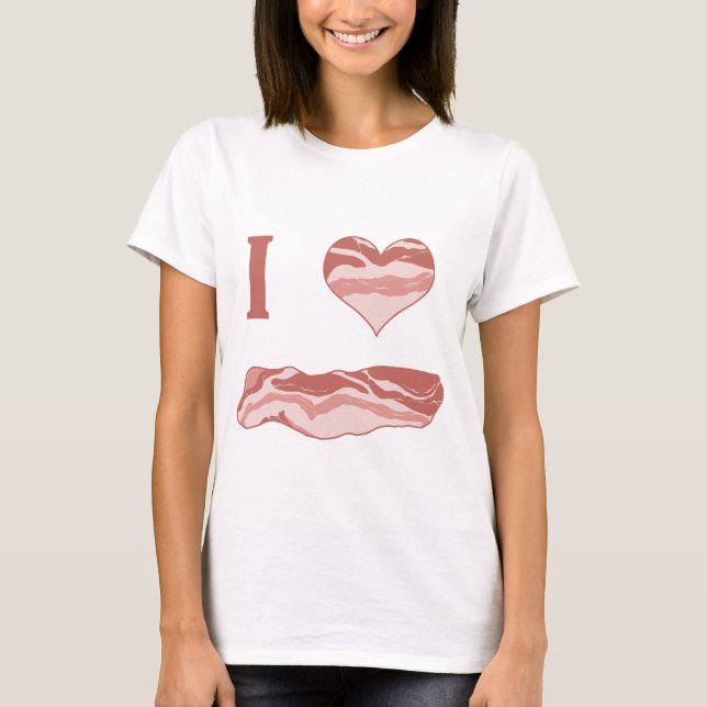 T-shirts Mim bacon do coração (Frente)