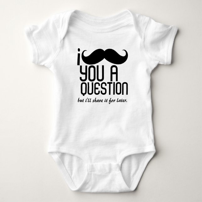 T-shirts Mim bigode você senhoras de uma pergunta 3/4 de (Frente)