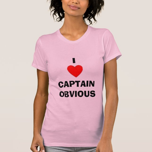 T-SHIRTS MIM CAPITÃO ÓBVIO DO CORAÇÃO (Frente)