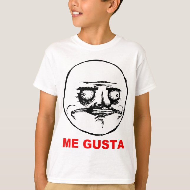 T-shirts Mim cara Meme da raiva de Gusta (Frente)