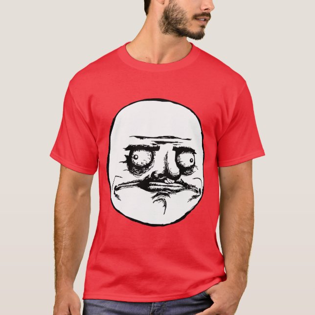 T-shirts Mim cara Meme da raiva de Gusta (Frente)