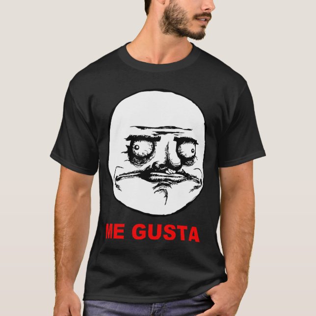 T-shirts Mim cara Meme da raiva de Gusta (Frente)