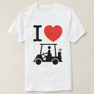 T-shirts Mim carro de golfe do coração (amor)
