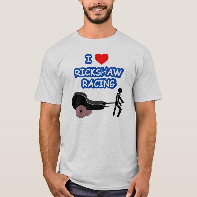T-shirts Mim COMPETÊNCIA do RICKSHAW do coração (Frente)