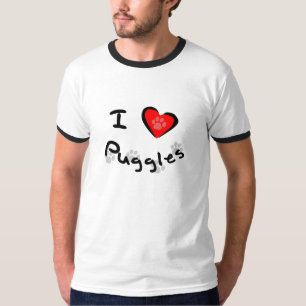 T-shirts Mim coração - amor Puggles