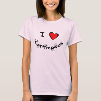 T-shirts Mim coração - amor Yorkiepoos
