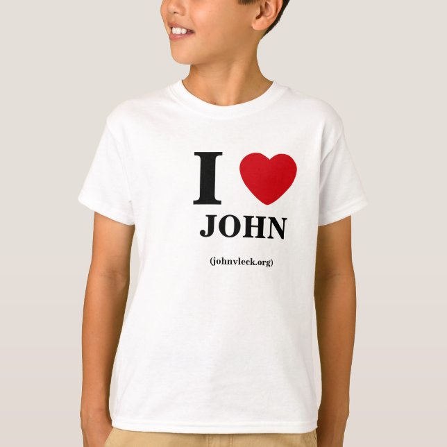 T-shirts Mim coração John, T dos miúdos (Frente)