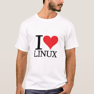 T-shirts Mim coração Linux