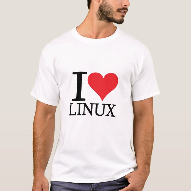 T-shirts Mim coração Linux (Frente)