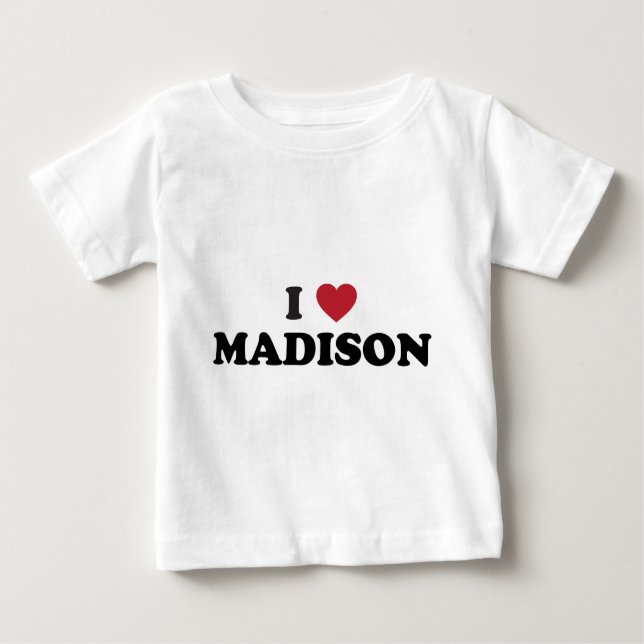 T-shirts Mim coração Madison Wisconsin (Frente)