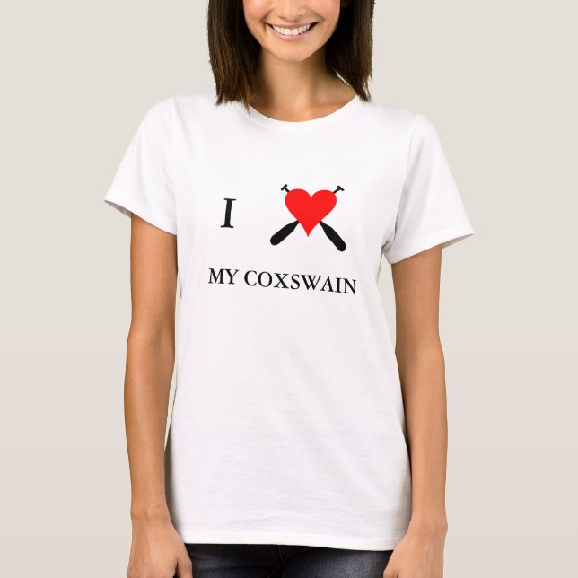 T-shirts Mim coração meu coxswain (Frente)