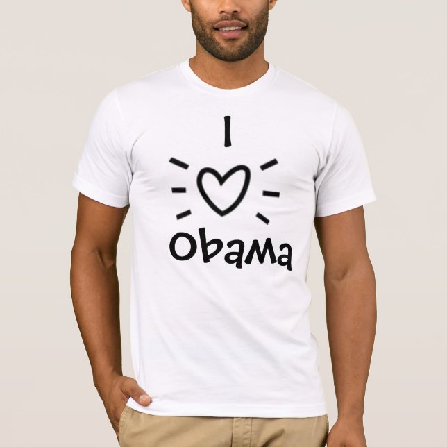 T-SHIRTS MIM "CORAÇÃO" OBAMA! (Frente)